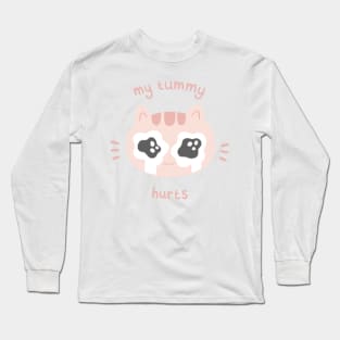 My Tummy Hurts Sad Cat Long Sleeve T-Shirt